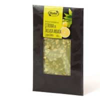 Baltasis šokoladas su citrina ir žaliąja arbata, 100 g.