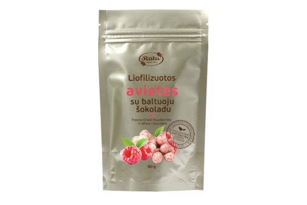Dražė "Liofilizuotos avietės su baltuoju šokoladu" 80 g