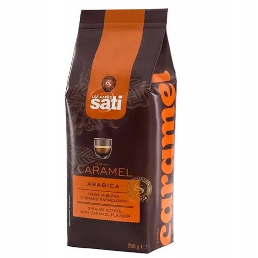 Sati Karamelės skonio malta aromatizuota kava