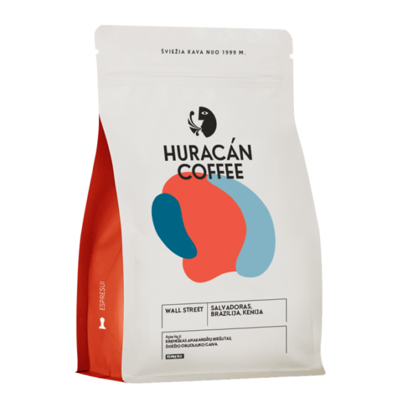 HURACAN CAFFEE Wall Street kavos pupelės, 350g