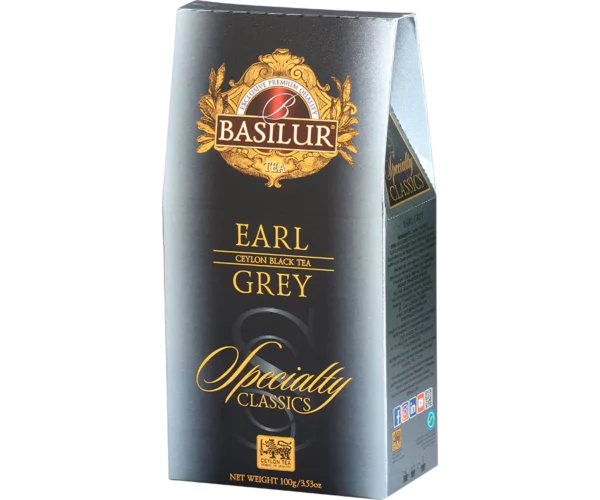 Klasikinė prabanga: Basilur Earl Grey juodoji arbata 100g