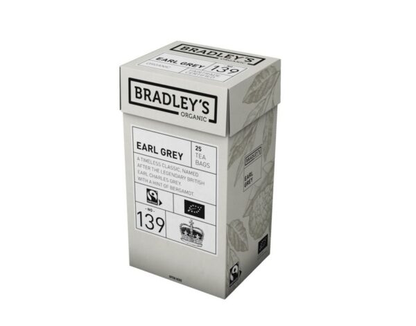 Bradley's Juodoji Arbata Earl Grey (25 Pakeliai) – Prabangus Skonis Jūsų Kasdieniam Malonumui