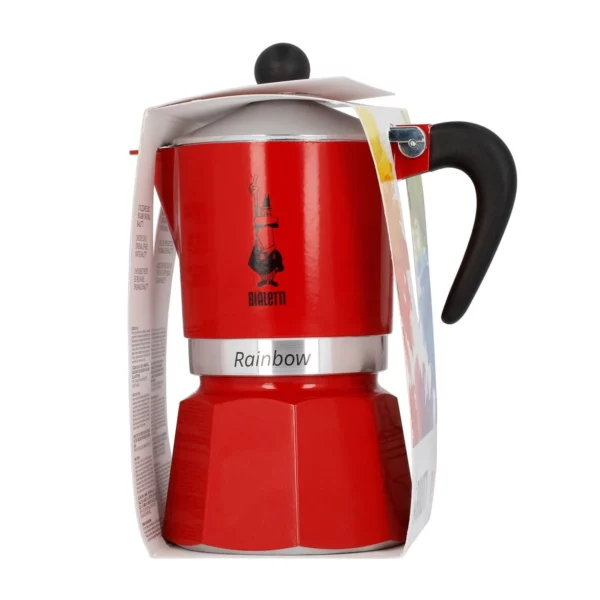 Bialetti Rainbow Espresso Kavinukas – Puikiai Paruošta Kava Jūsų Namams 6 puodelių red - Image 3