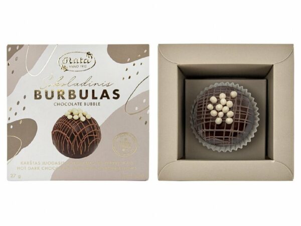 Karštas juodasis šokoladas (55 %) su zefyriukais „Šokoladinis burbulas“, 27 g