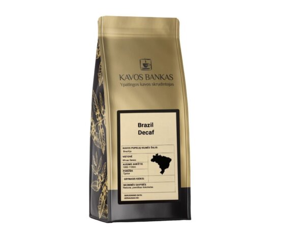 Kavos Bankas Brazil Decaf malta kava 250 g be kofeino