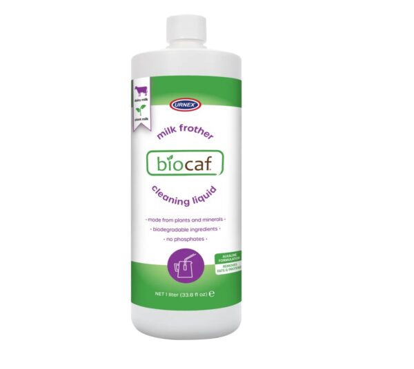 Biocaf pieno sistemos valiklis (alkalinis) – natūrali, efektyvi priežiūra kavos aparatų pieno sistemoms