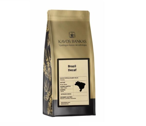 Kavos bankas BRAZIL DECAF kavos pupelės 1kg