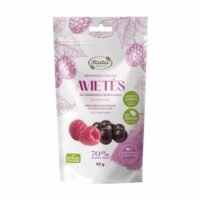 Džiovintos šaltyje avietės su juoduoju šokoladu (70 %) su saldikliais, 80 g