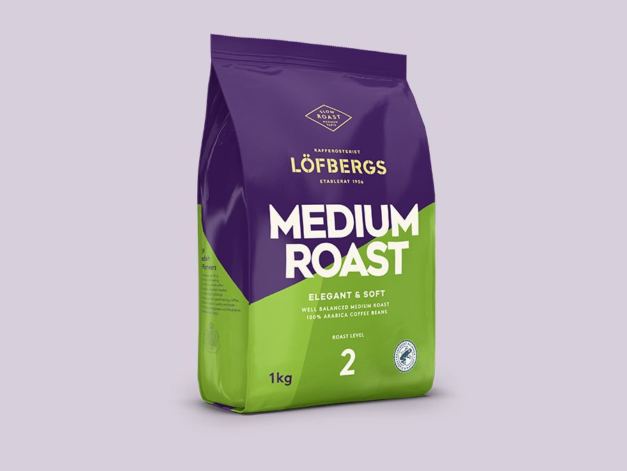 Löfbergs Medium Roast kavos pupelės 1 kg