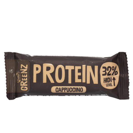 Rūta GREENZ Protein Cappuccino batonėlis 32 g | Su juoduoju šokoladu