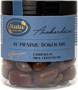Rūta anakardžių riešutai su pieniniu šokoladu 120 g